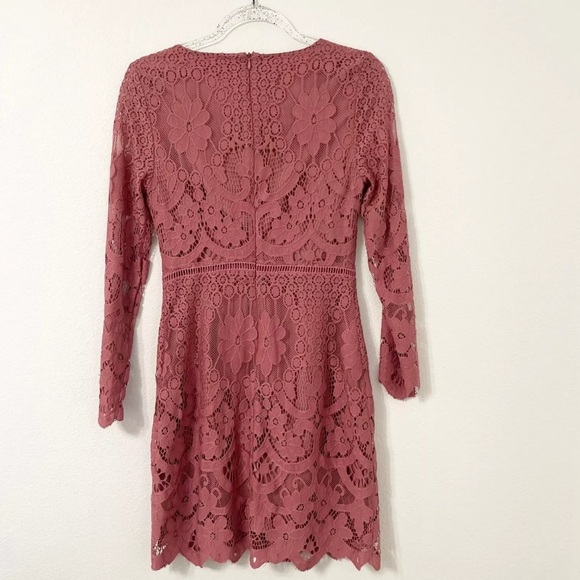 Cupcakes & Cashmere Pink Long Sleeve Sheath Dress - Picture 3 of 6